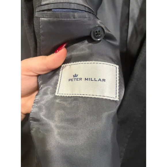 Peter Millar Grey Two Button Blazer Sport Coat Made In Canada Mens